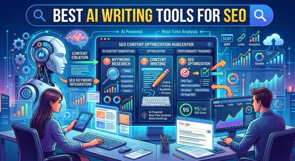 best ai writing tools and SEO dashboard