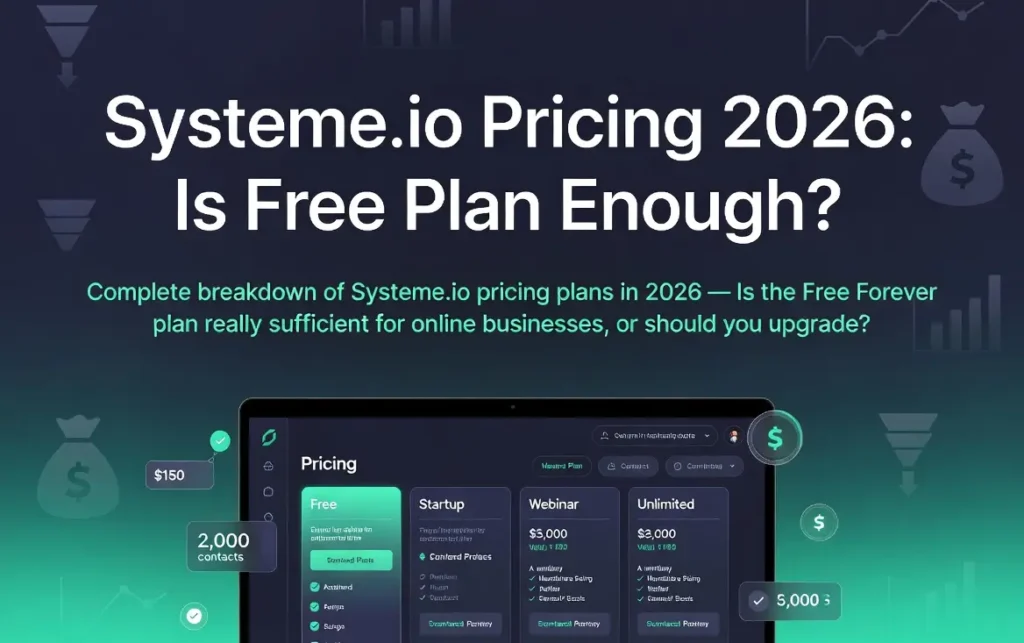Systeme.io Pricing 2026: Is Free Plan Enough? - Complete pricing plans comparison including Free Forever plan